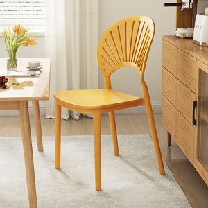 塑料靠背椅子加厚久坐家用舒服塑料凳子简约餐桌餐椅现代商用躺椅