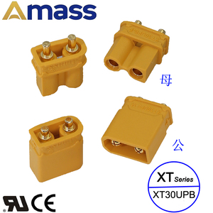 AMASS XT30UPB-F/M DIP PCB mount安装模型插头连接器电路板直插