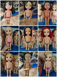 正版散货迪士尼公主沙龙娃娃改妆换装女孩玩偶胶皮娃娃