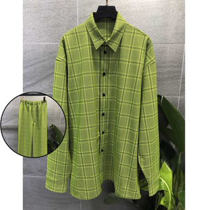 男女同款B+绿色格子+西装打底衫外贸品质 巴黎世家