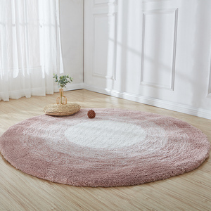 圆形地毯卧室床边毯ins风少女简约客厅北欧大面积耐脏家用地垫
