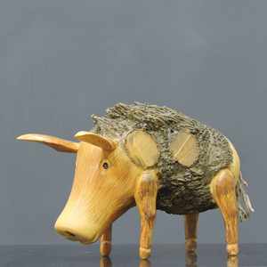 北欧美式乡村创意怀旧复古动物野猪家居软装样板房书房工艺品摆件
