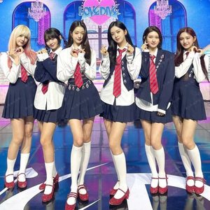 2022新款韩国女团ive同款演出服 女生学院风明星打歌服爵士舞台服