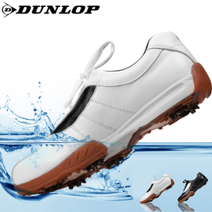 英国DUNLOP官方正品高尔夫球鞋男款牛皮golf透气耐磨高尔夫鞋子