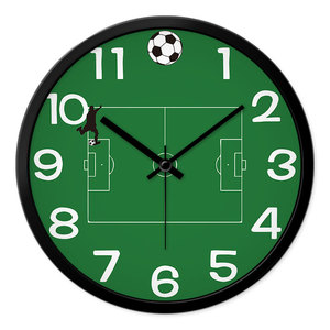 摩门创意挂钟挂表时钟表时尚足球场世界杯个性超静音体育用品店铺