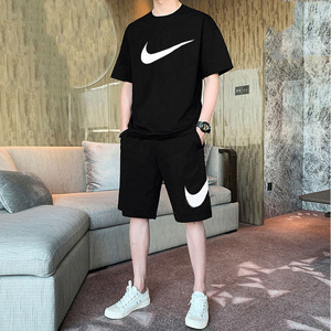 NIKE耐克运动套装男夏季新款男士短裤短袖两件套运动服健身跑步服