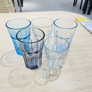 正品IKEA宜家博克尔钢化玻璃杯啤酒杯牛奶杯大喝水杯茶杯酒吧杯子