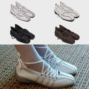 韩国正品代购Rockfish机能芭蕾鞋浅口绑带保龄球平底复古运动单鞋