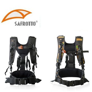 赛富图多功能单反相机双肩摄影背带腰带外挂镜头筒组合背减负系统