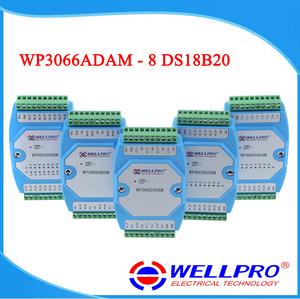 DS18B20温度采集模块  8路  RS485 MODBUS通讯-WP3066ADAM