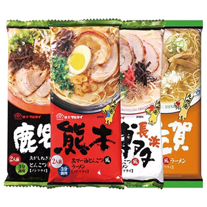 日本进口面条 MARUTAI九州熊本蒜香浓汤速食拉面日式方便面2人份