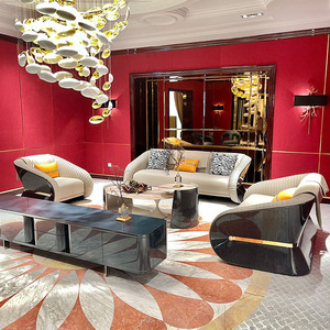 意式轻奢真皮沙发123组合现代北欧简约大小户型客厅别墅高端家具