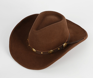 新款纯羊毛特价促销防水防皱男女马术帽骑士帽牛仔帽大檐遮阳礼帽