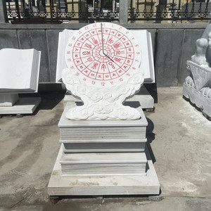 石雕清华日晷汉白玉古代计时器石材赤道式太阳表校园广场雕塑天然