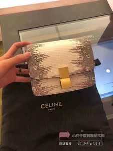 Celine瑟琳Classic喜马拉雅蜥蜴皮BOX小号盒子包盖式青年女单肩包