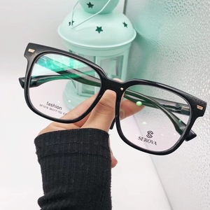 serova 施洛华SF1018板材眼镜框架TR镜腿大尺寸时尚百 搭马卡龙色