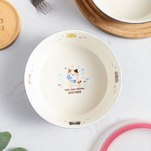 出口日本可爱猫咪陶瓷泡面碗高颜值水果沙拉碗卡通儿童早餐麦片碗