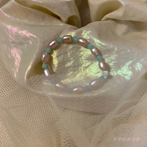 「奶油甜心」原创设计马卡龙色天然珍珠天河石s925纯银戒指少女心
