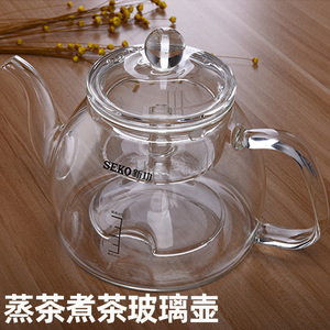 新功734 蒸汽醒茶喷淋式蒸茶壶电陶炉用普洱茶壶高硼硅玻璃煮茶器