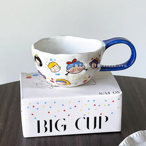小众设计创意大耳朵手把杯陶瓷马克杯卡通可爱咖啡杯高颜值伴手礼