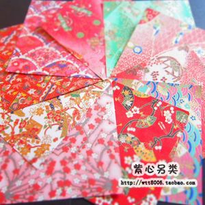 DIY手工折纸材料/手工纸/日本友禅纸和纸/千代纸10色彩色印花纸