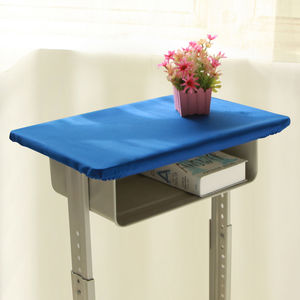 蓝色小学生桌罩课桌套40×60课桌小学生清新防水单人桌布桌套凳子