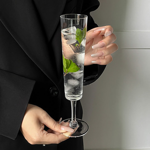 创意鸡尾酒杯小容量玻璃杯冷饮杯奶昔杯果汁杯长饮杯起泡杯香槟杯
