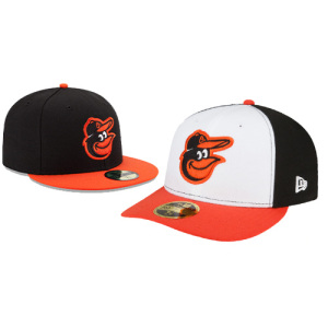 NEW ERA巴尔的摩金莺帽子MLB Orioles 59FIFTY平沿帽全封闭棒球帽