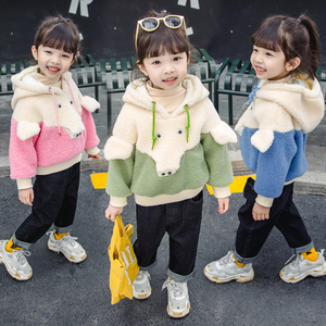 女童秋冬装1-两5岁半洋气衣服4卫衣3女宝宝6毛毛衣9个月休闲8加绒