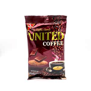 泰国进口特产UNITED红咖啡糖绿色奶糖喜糖奶糖休闲零食礼包巧克力