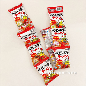 日本本土零食 贝贝星童星儿童鸡汁味干脆面点心面零食5连包