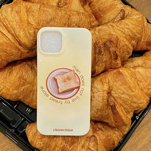 多加点葱原创设计渐变韩系简约适用于iPhone黄油色面包手机壳软壳