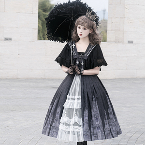 原创正版洛丽塔公主裙万圣节哥特暗黑系复古宫廷洋装Lolita连衣裙