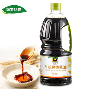 禾然有机认证豆香酱油 欣和大瓶实惠装生抽酿造调味酱油1.3L