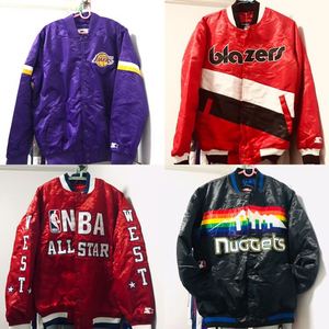 Starter NBA 湖人队/掘金/开拓者/全明星 棉服外套夹克复古Satin