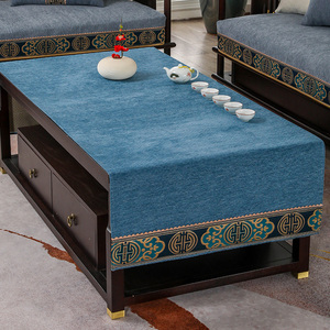 新中式桌布中国风茶席茶巾桌布茶几餐桌布长方形台布垫布盖巾盖布