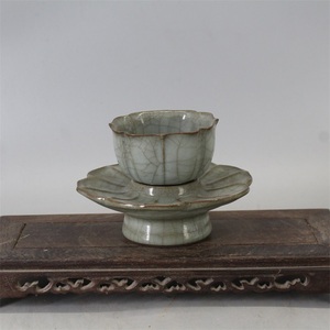宋哥窑金丝铁线茶盏茶杯 古董老货 古玩旧货仿古瓷器茶具摆件收藏