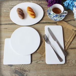 纯白陶瓷盘长方平板盘平盘西餐牛排蛋糕甜品盘创意冷菜日式寿司盘