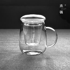 办公飘逸杯喝茶杯茶缸耐热玻璃过滤泡茶杯马克杯家用花茶带盖水杯