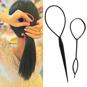 韩版便携式花样盘发器百变穿发棒拉发针赠品美发编发造型工具发饰
