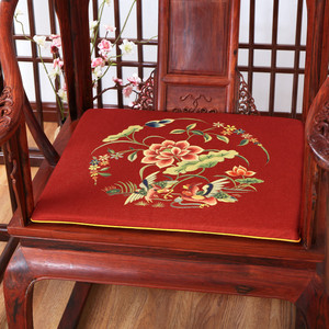 中式坐垫红木家具垫子实木椅子婚庆坐垫定做太师椅餐椅圈椅垫防滑