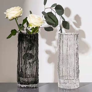 大号直筒玻璃花瓶北欧ins风水养鲜花瓶网红透明家居客厅餐桌摆件