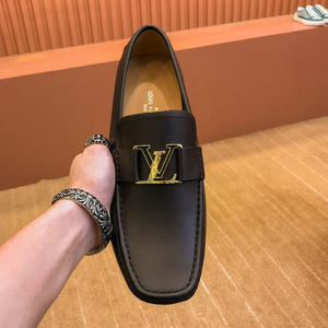Louis Vuitton/路易威登男鞋LV经典老花休闲皮鞋一脚蹬驾车豆豆鞋