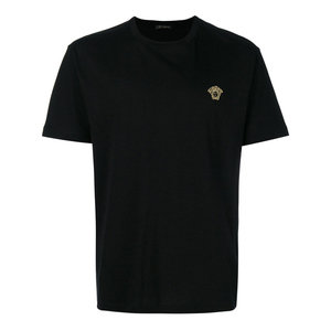 Versace/范思哲新款男士美杜莎金线刺绣棉质圆领短袖T恤A77524