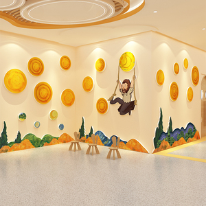 梵高画室布置美术教室装饰幼儿园墙面环创主题半成品文化楼梯走廊
