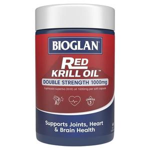 澳洲直邮bioglan磷虾油red krill oil Bioglan红磷虾油1000mg60粒
