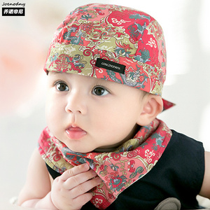 婴儿帽子0-3-6个月护卤门帽可爱春秋薄款宝宝帽子新生儿秋冬胎帽