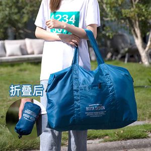 日本原单折叠旅行袋大容量收纳包短途出差轻便手提袋登机旅行包女