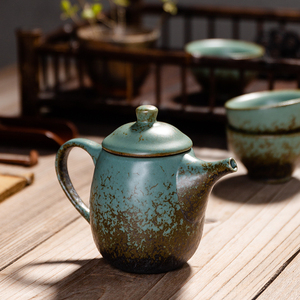 茶壶陶瓷单壶大小号粗陶功夫茶具中式复古风防烫手抓壶家用泡茶壶