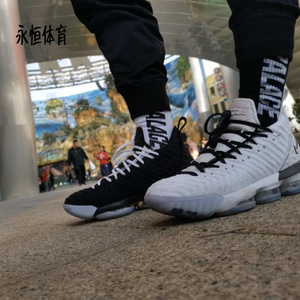 Nike耐克 Lebron16 LBJ 詹姆斯16 黑白鸳鸯男子篮球鞋BQ5970-100